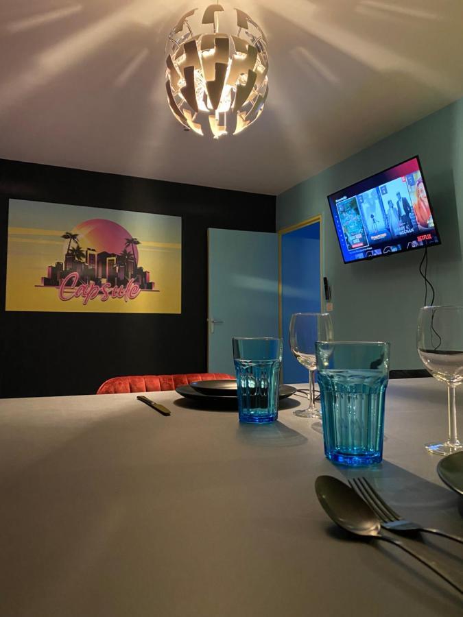 Capsule Miami Vice - Jacuzzi - Billard - Ecran Cinema & Netflix - Ping-Pong - Nintendo & Jeux- Liévin Exterior foto
